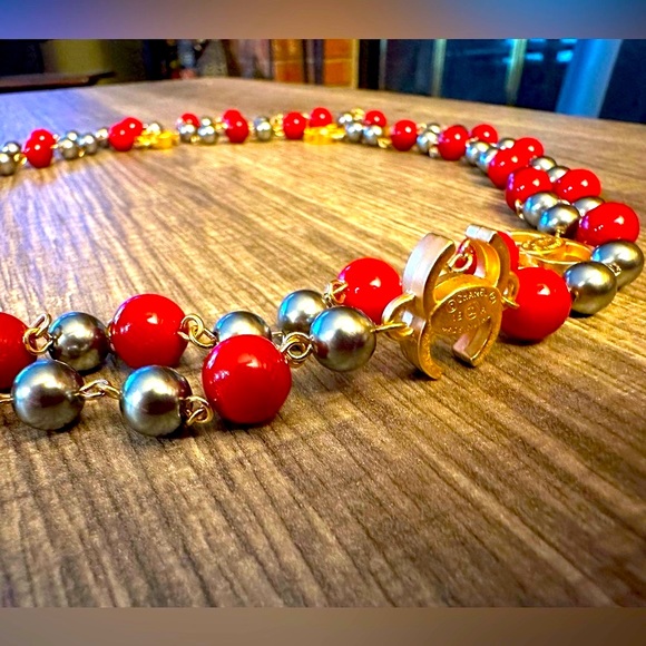 WOW POSHMARK - Authentic Chanel Superstar Red Silver Gold Iconic Necklace 52” - Picture 6 of 16